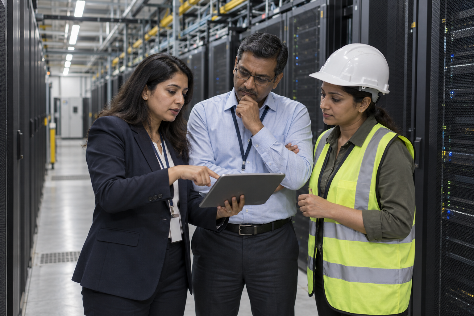 AI boom financing risk review by Indian analysts at a data center